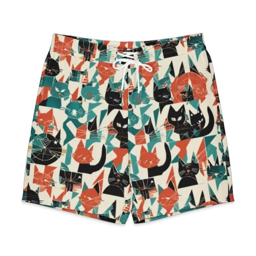 Cathedral Cats on a Men's Board Shorts