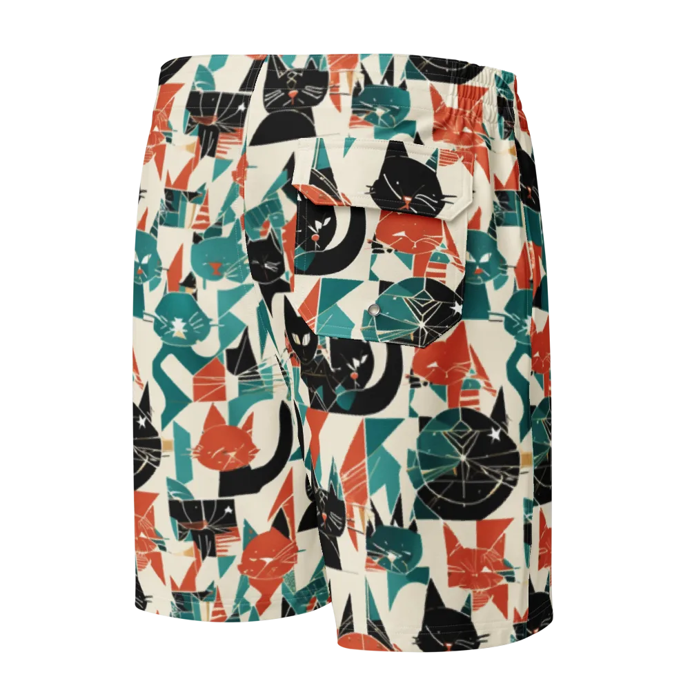 Cathedral Cats on Men's Board Shorts — Back