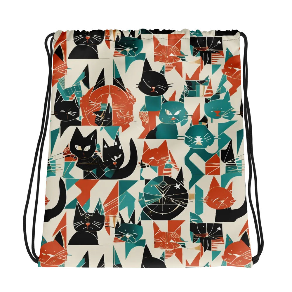 Cathedral Cats on Drawstring Bag — Photo