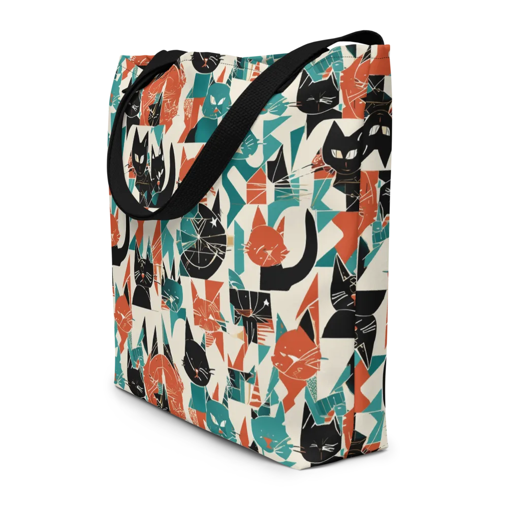 Cathedral Cats on Large Tote Bag W/ Pocket — Front