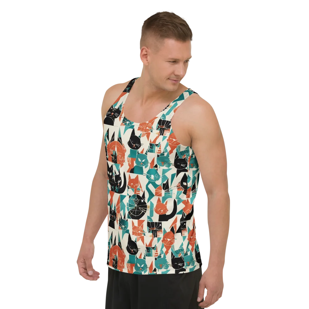 Cathedral Cats on Men's Tank Top — Left Front