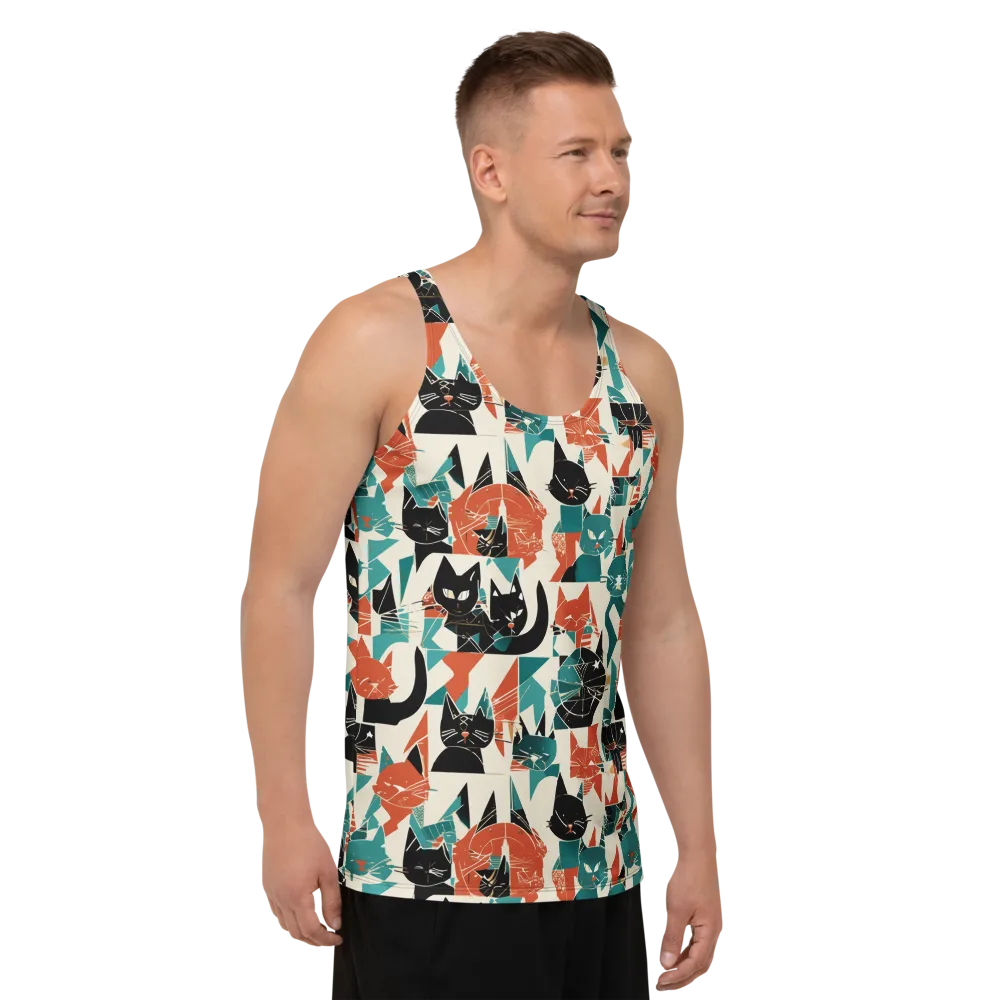 Cathedral Cats on Men's Tank Top — Right Front