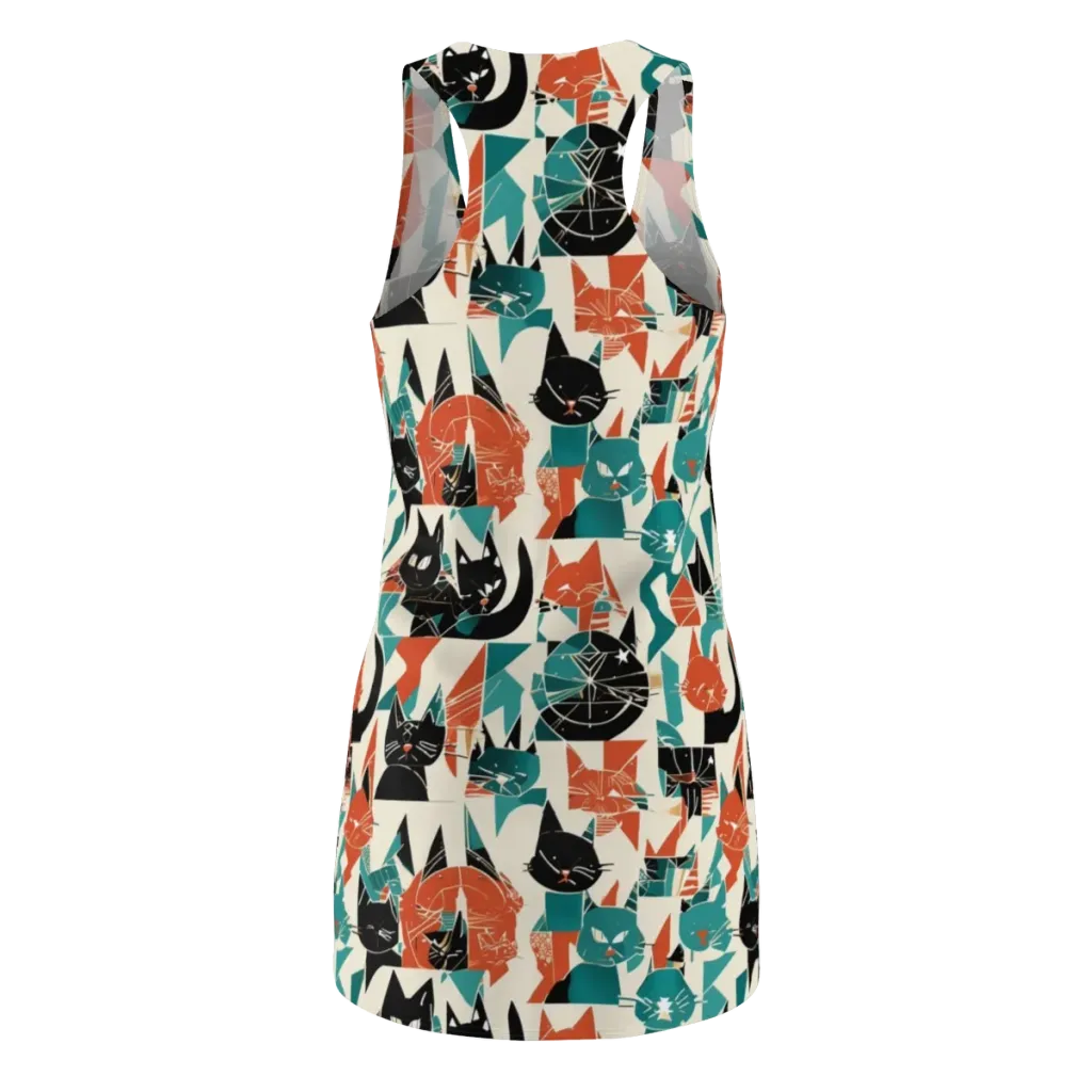 Cathedral Cats on Racerback Dress — Back