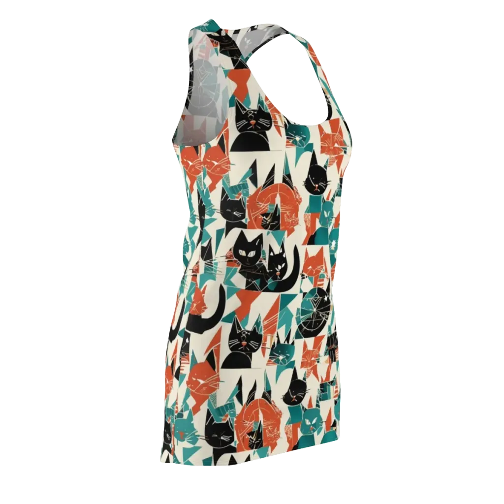 Cathedral Cats on Racerback Dress — Front Side