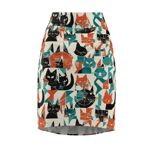 Cathedral Cats on a Pencil Skirt