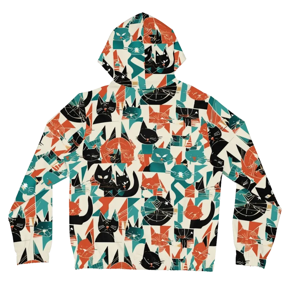Cathedral Cats on Women's Full-Zip Hoodie — Back