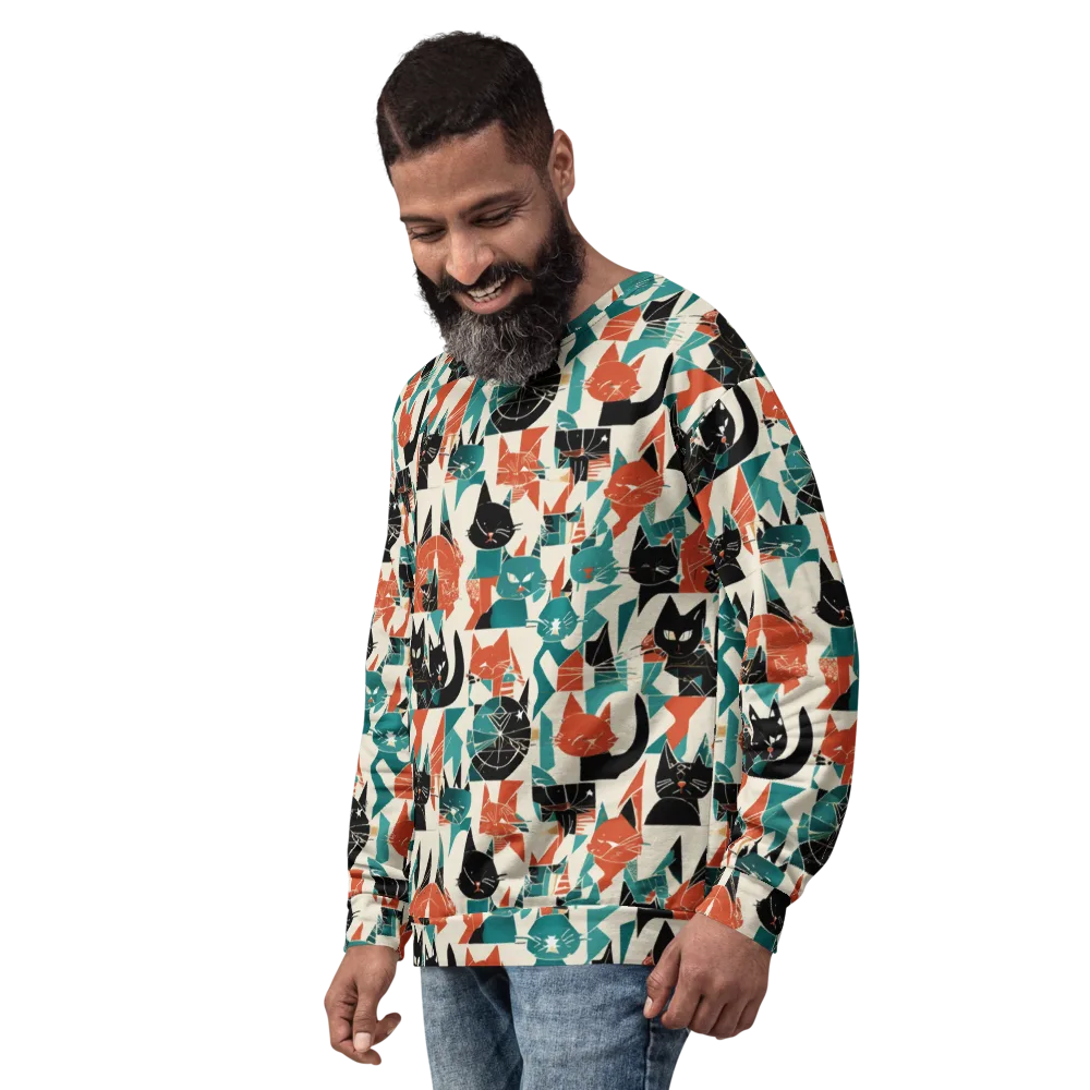 Cathedral Cats on Sweatshirt — Left Front