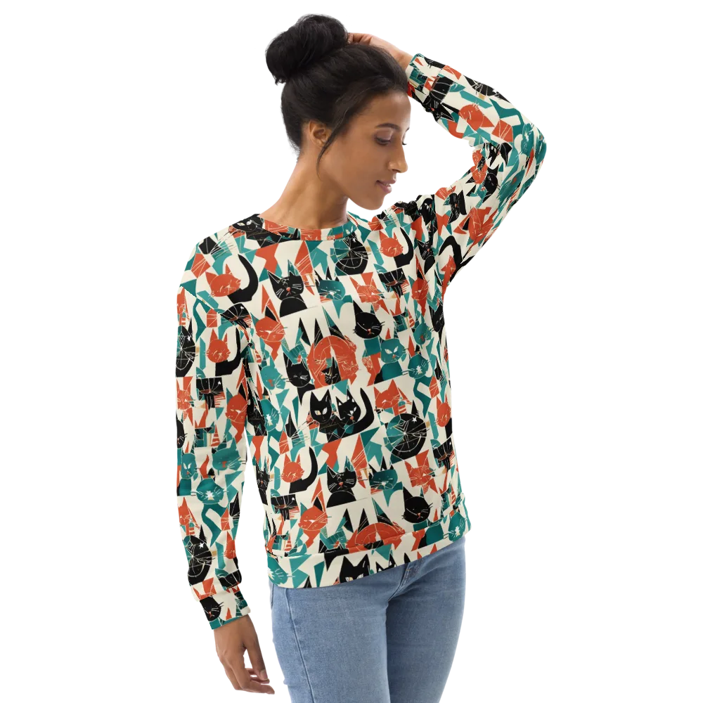 Cathedral Cats on Sweatshirt — Right Front