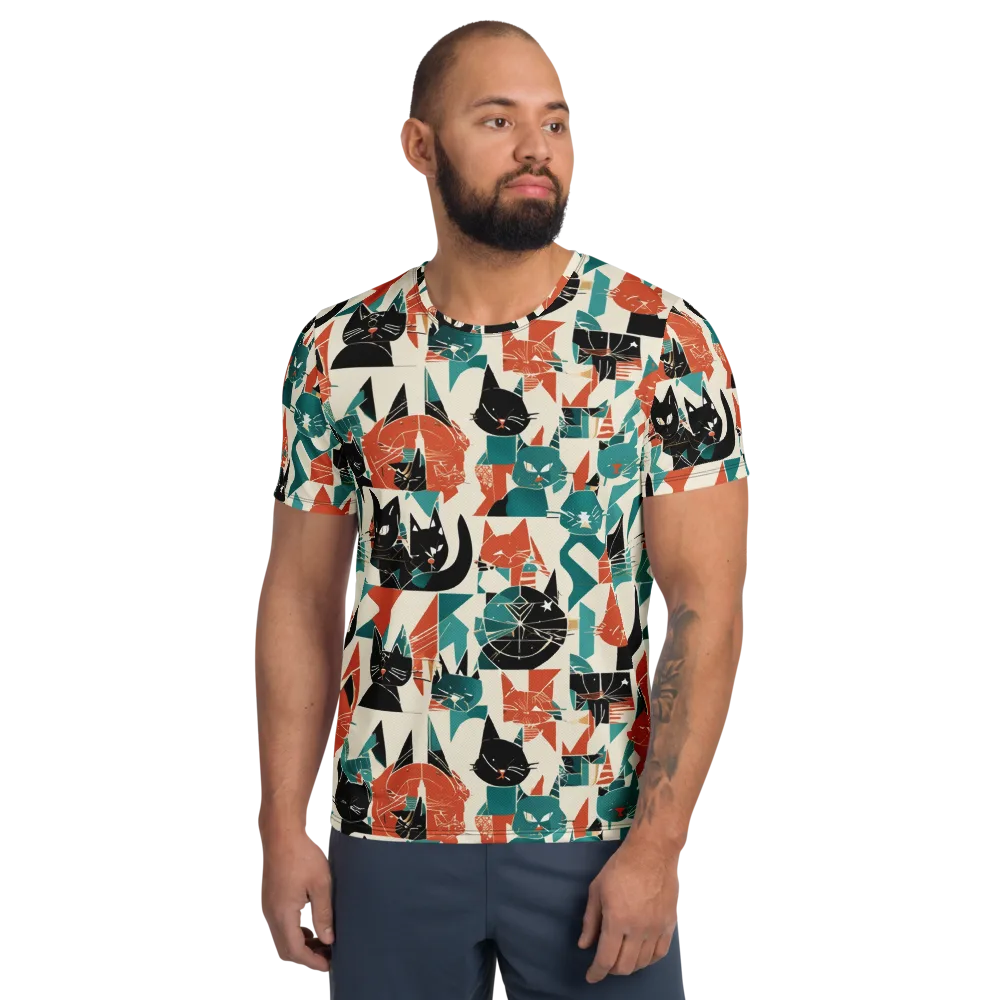 Cathedral Cats on Men's Athletic T-Shirt — Front