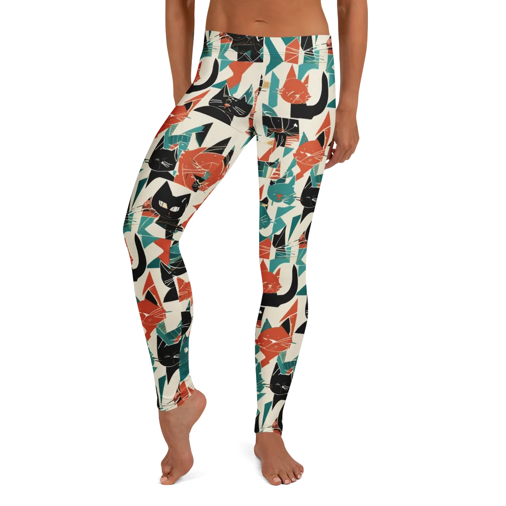 Cathedral Cats on Leggings — Front