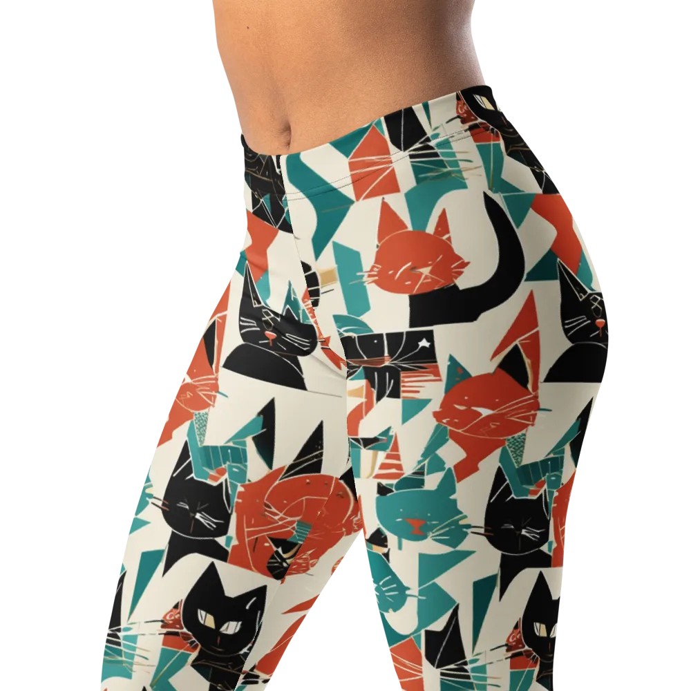 Cathedral Cats on Leggings — Left Front