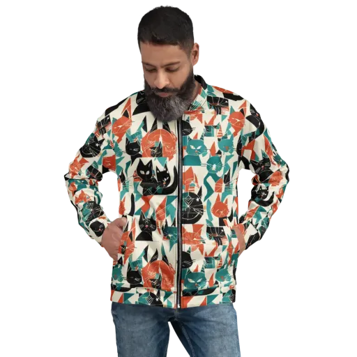 Cathedral Cats on a Bomber Jacket
