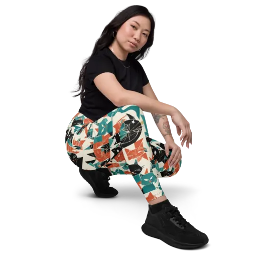 Cathedral Cats on a Leggings with Pockets