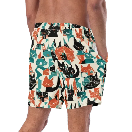 Cathedral Cats on a Swim Trunks