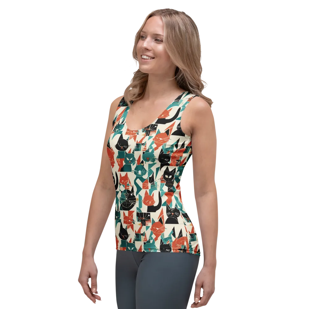 Cathedral Cats on Women's Tank Top — Left Front