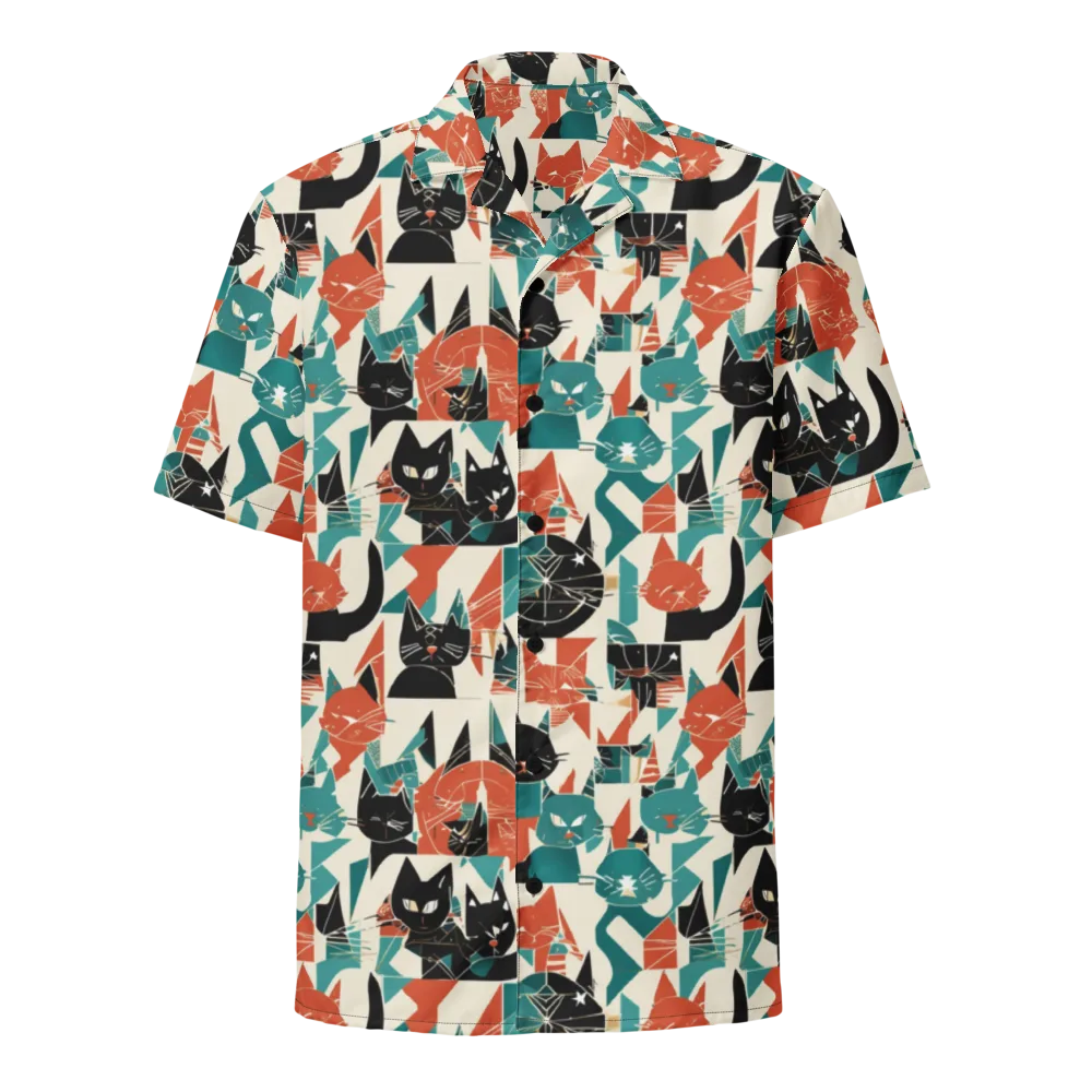 Cathedral Cats on Button Shirt — Front