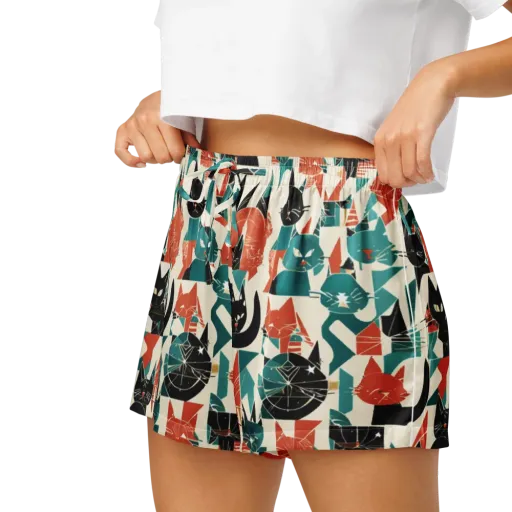 Cathedral Cats on a Women's Pajama Shorts