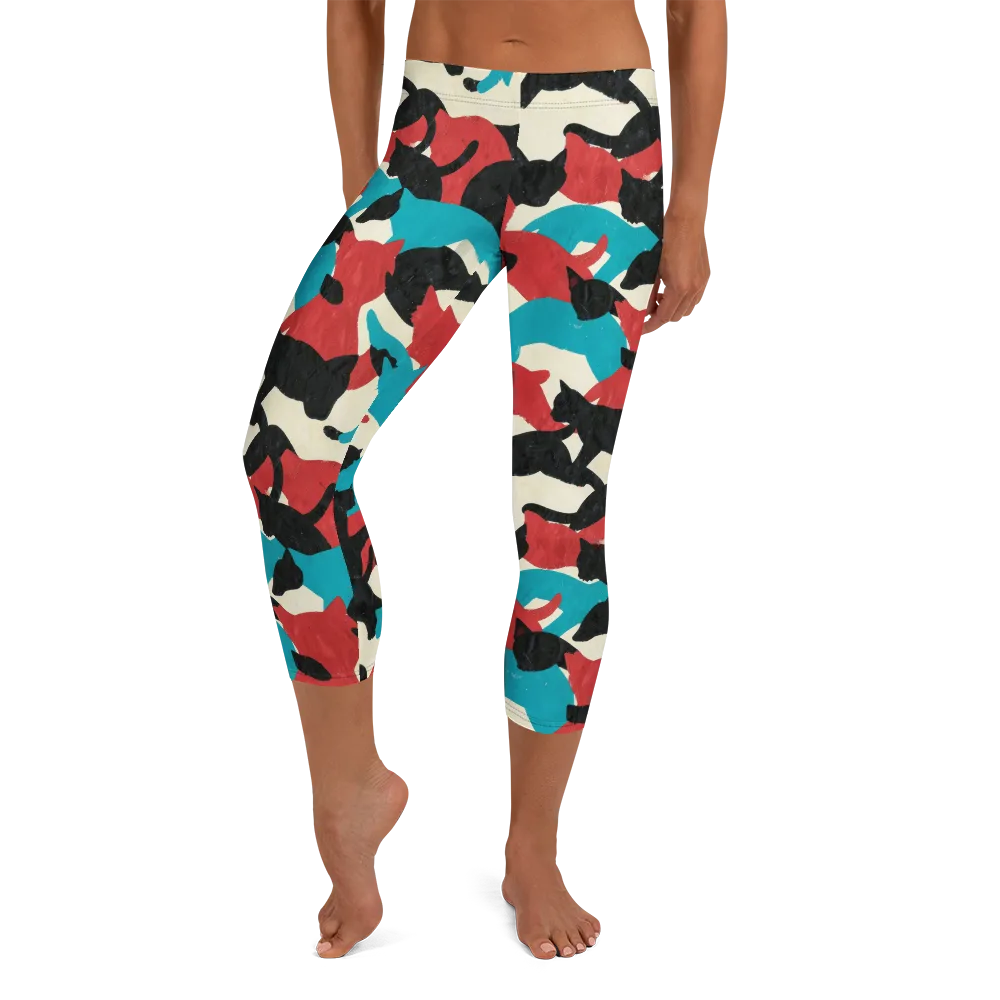 Chromatic Catwalk on Capri Leggings — Front