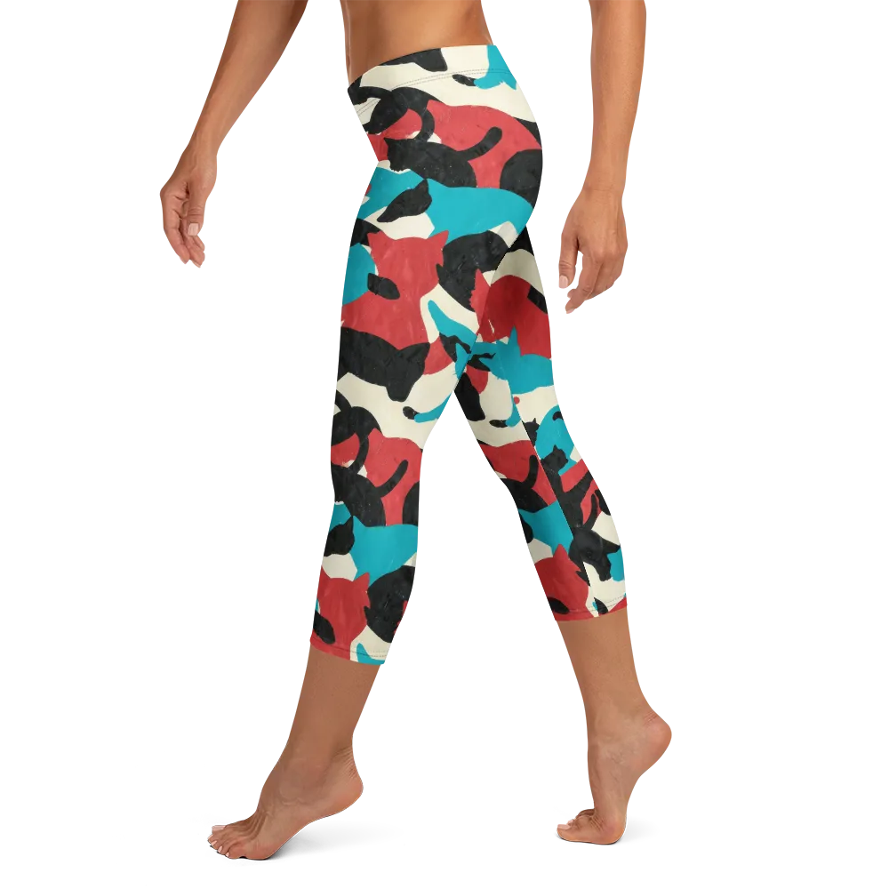 Chromatic Catwalk on Capri Leggings — Left