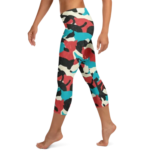 Chromatic Catwalk on a Capri Leggings