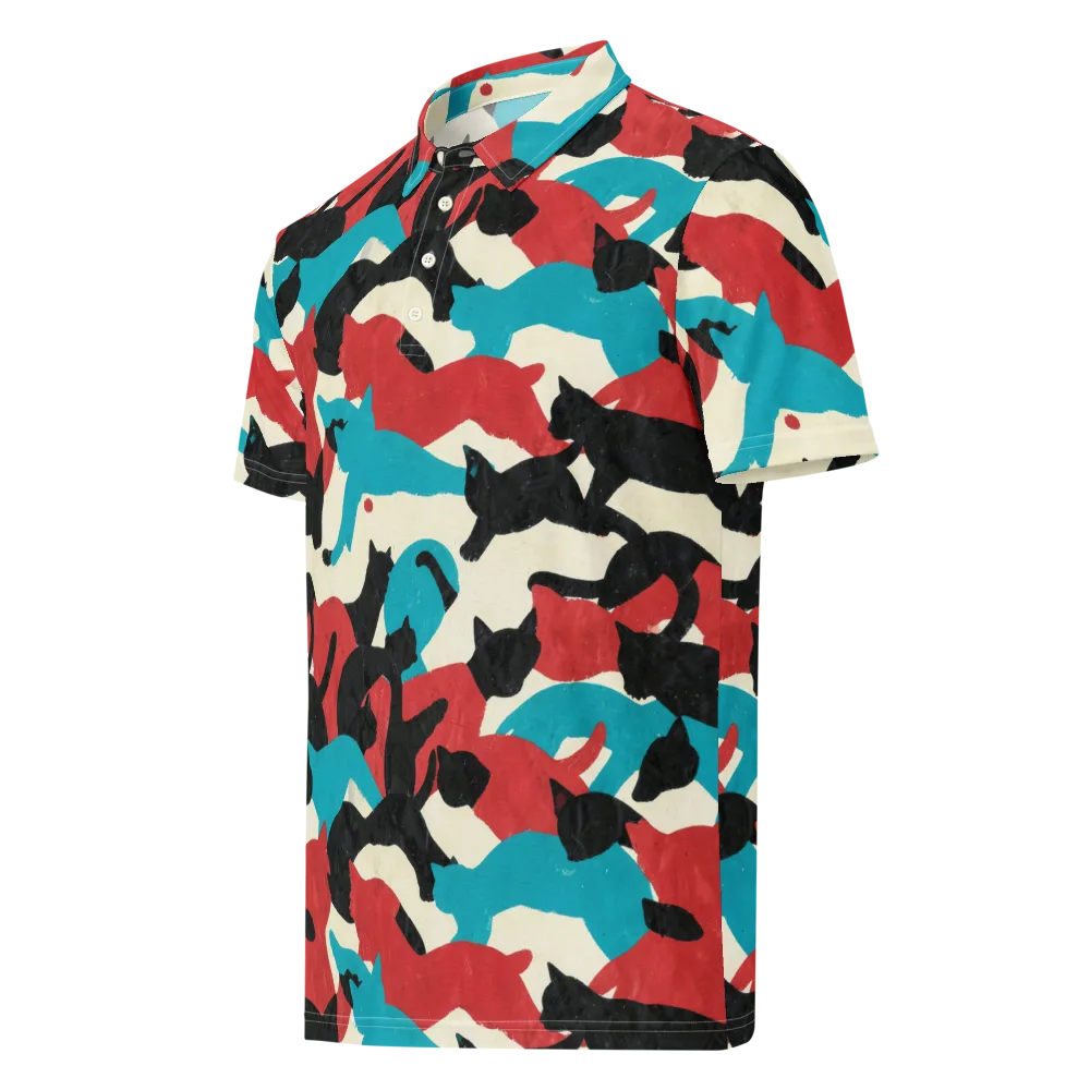 Chromatic Catwalk on Men's Slim Fit Polo Shirt — Left Front