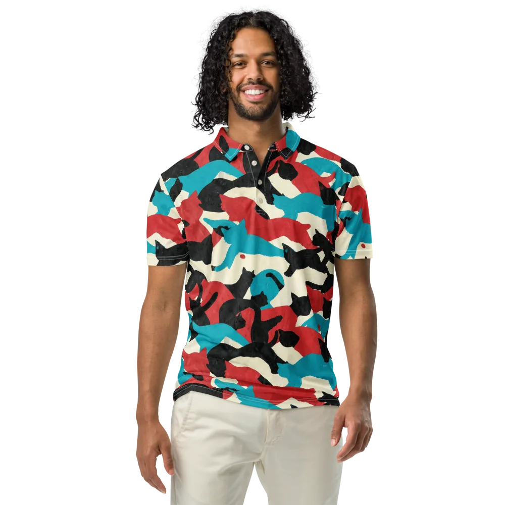 Chromatic Catwalk on Men's Slim Fit Polo Shirt — Front