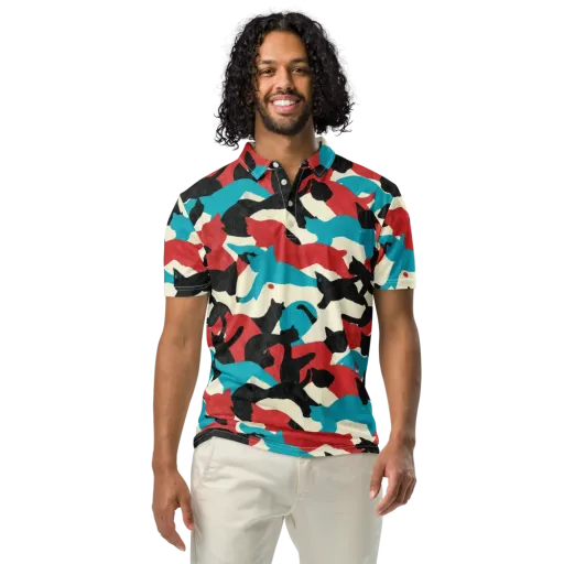Chromatic Catwalk on a Men's Slim Fit Polo Shirt