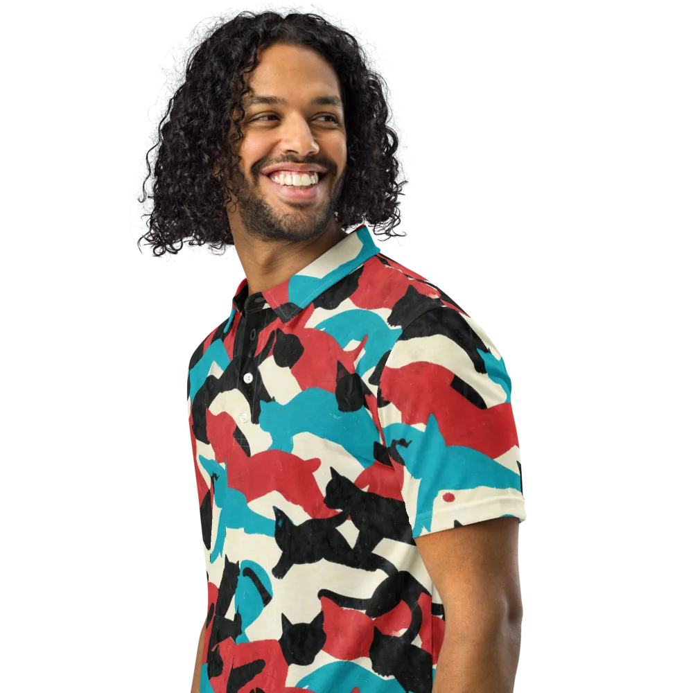 Chromatic Catwalk on Men's Slim Fit Polo Shirt — Left Front