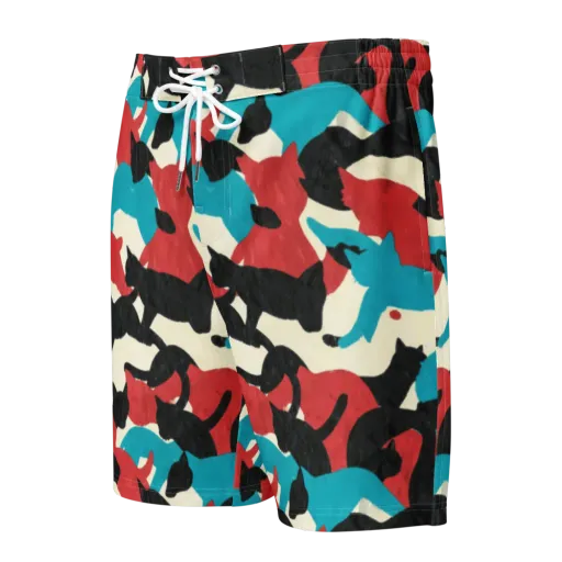Chromatic Catwalk on a Men's Board Shorts
