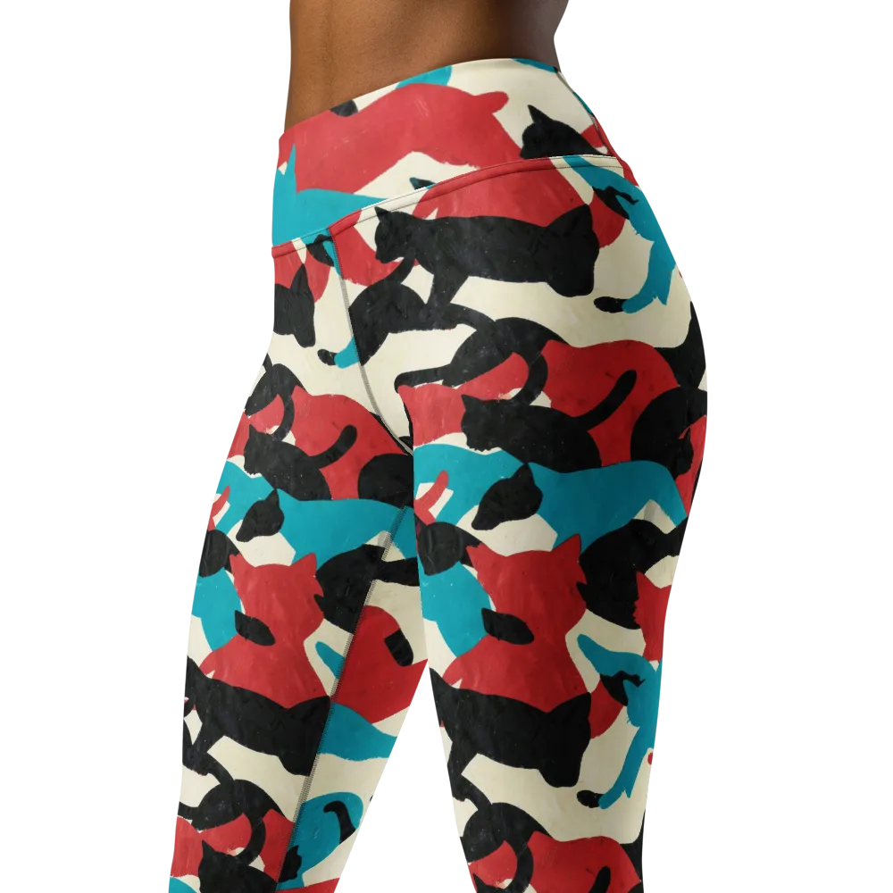 Chromatic Catwalk on Yoga Leggings — Left Front