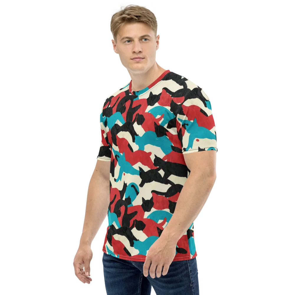Chromatic Catwalk on Men's Crew Neck T-Shirt — Left