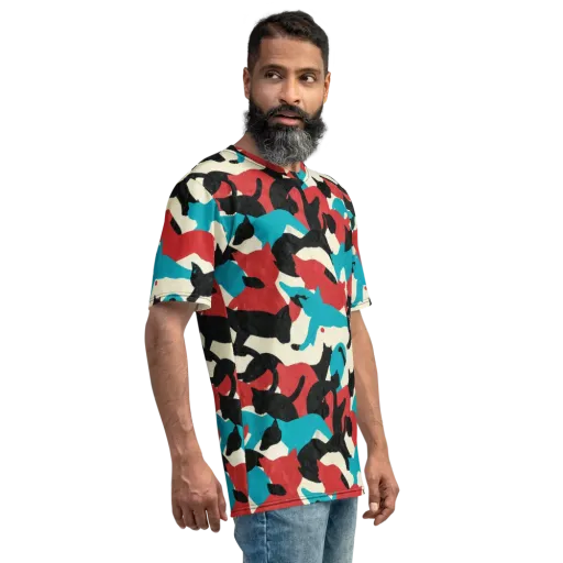 Chromatic Catwalk on a Men's Crew Neck T-Shirt