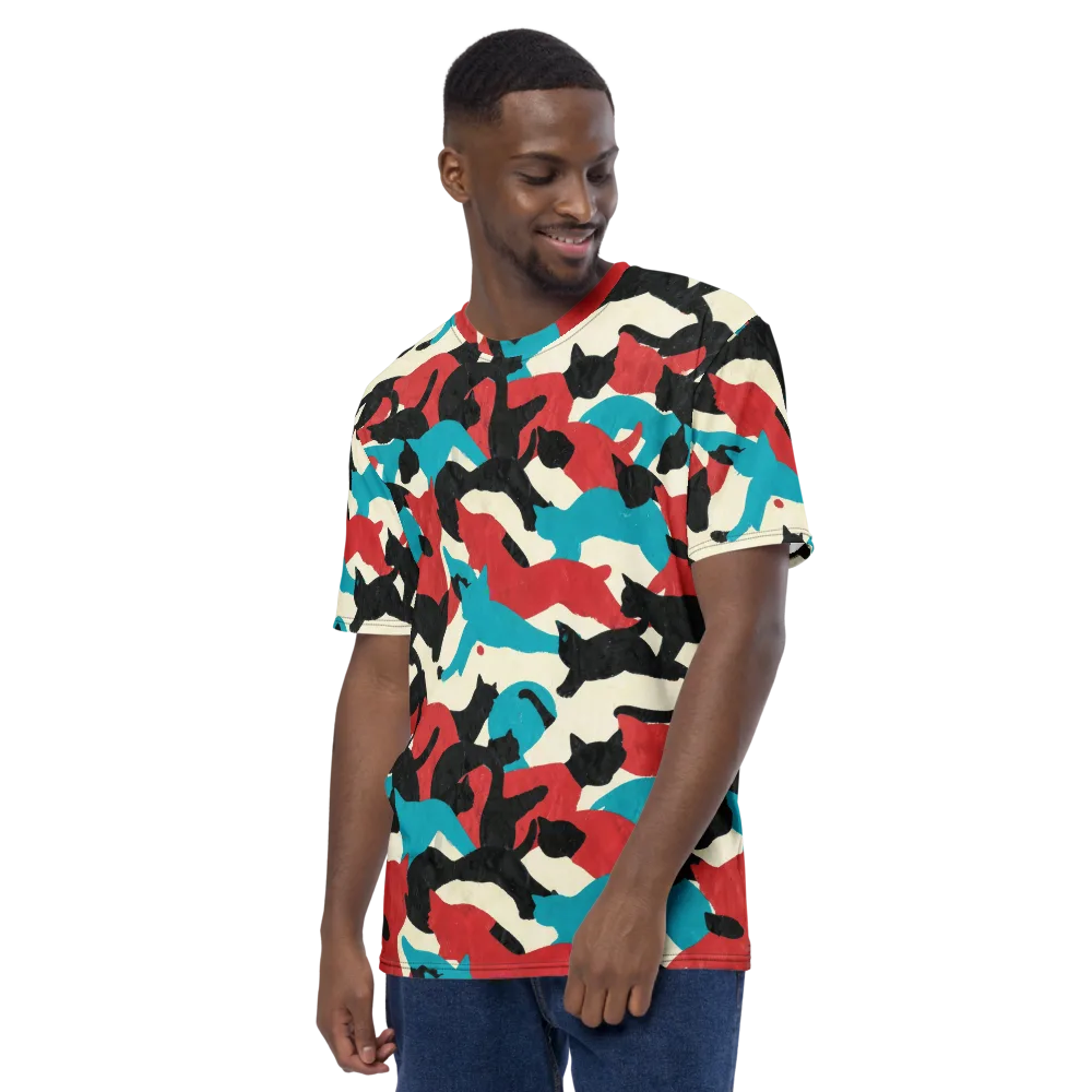 Chromatic Catwalk on Men's Crew Neck T-Shirt — Left