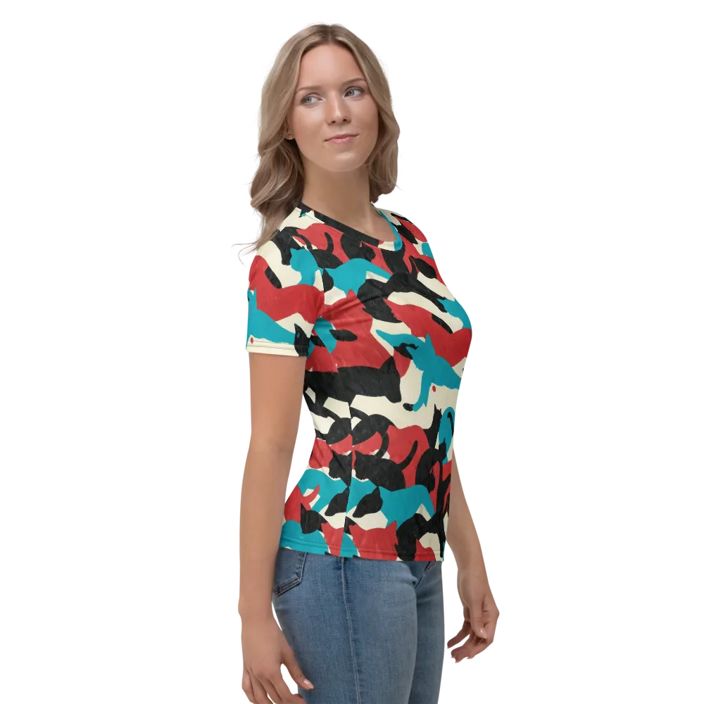 Chromatic Catwalk on Women's Crew Neck T-Shirt — Right