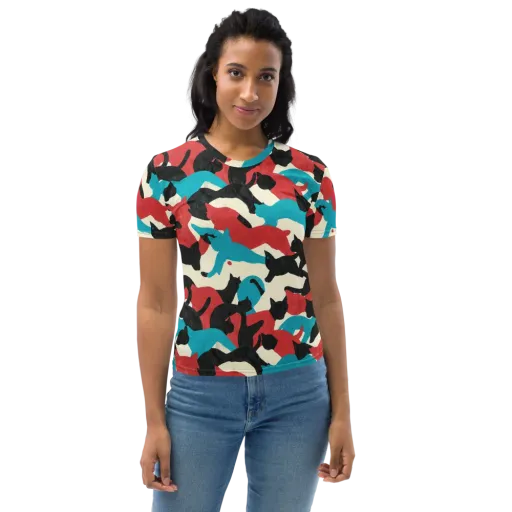 Chromatic Catwalk on a Women's Crew Neck T-Shirt