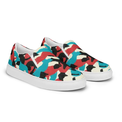 Chromatic Catwalk on a Men's Slip-On Canvas Shoes