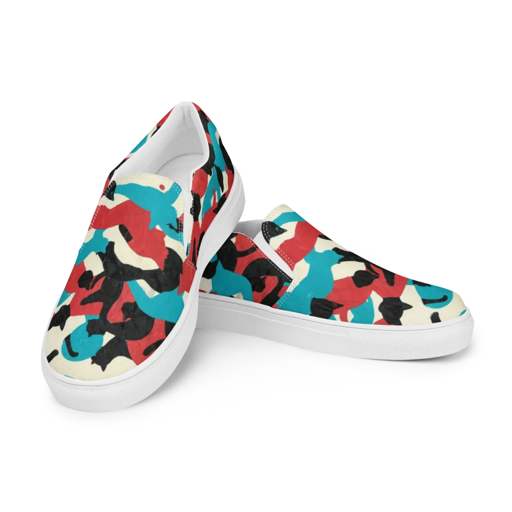 Chromatic Catwalk on Men's Slip-On Canvas Shoes — Left Front