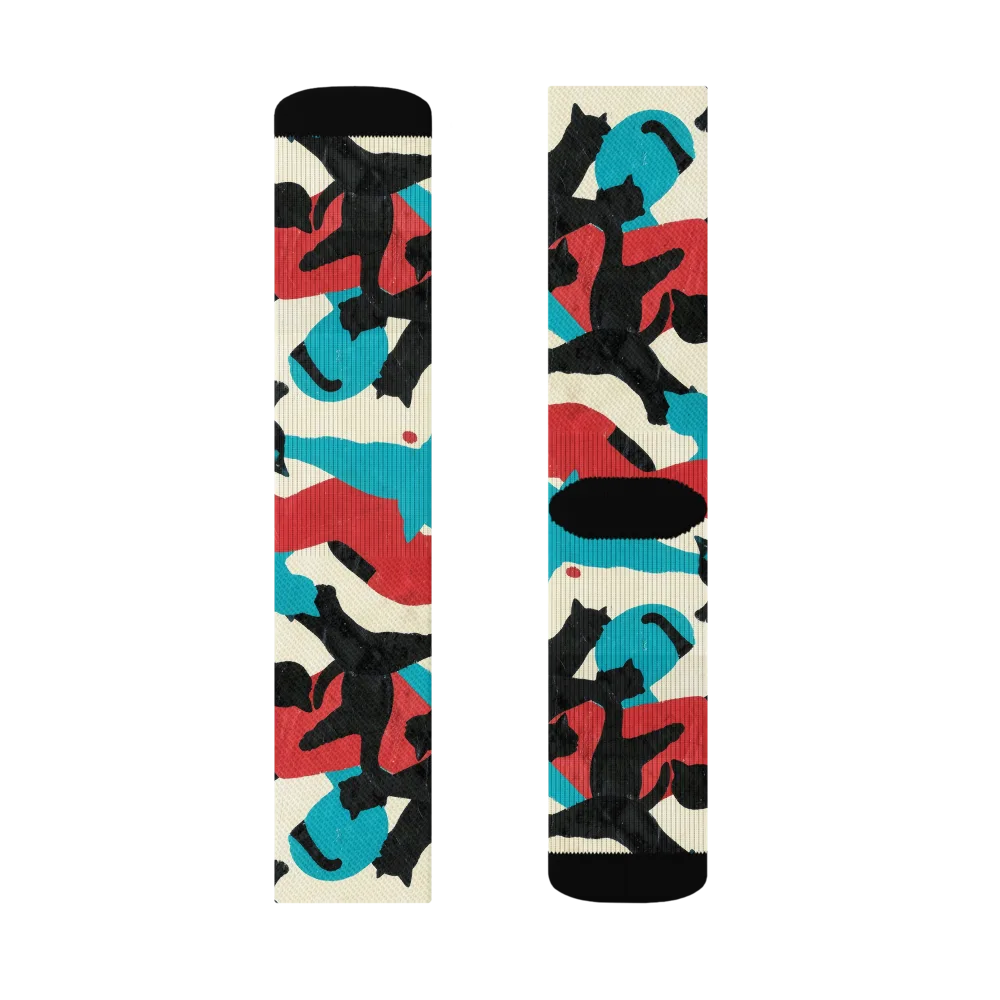 Chromatic Catwalk on Socks — Left Sock