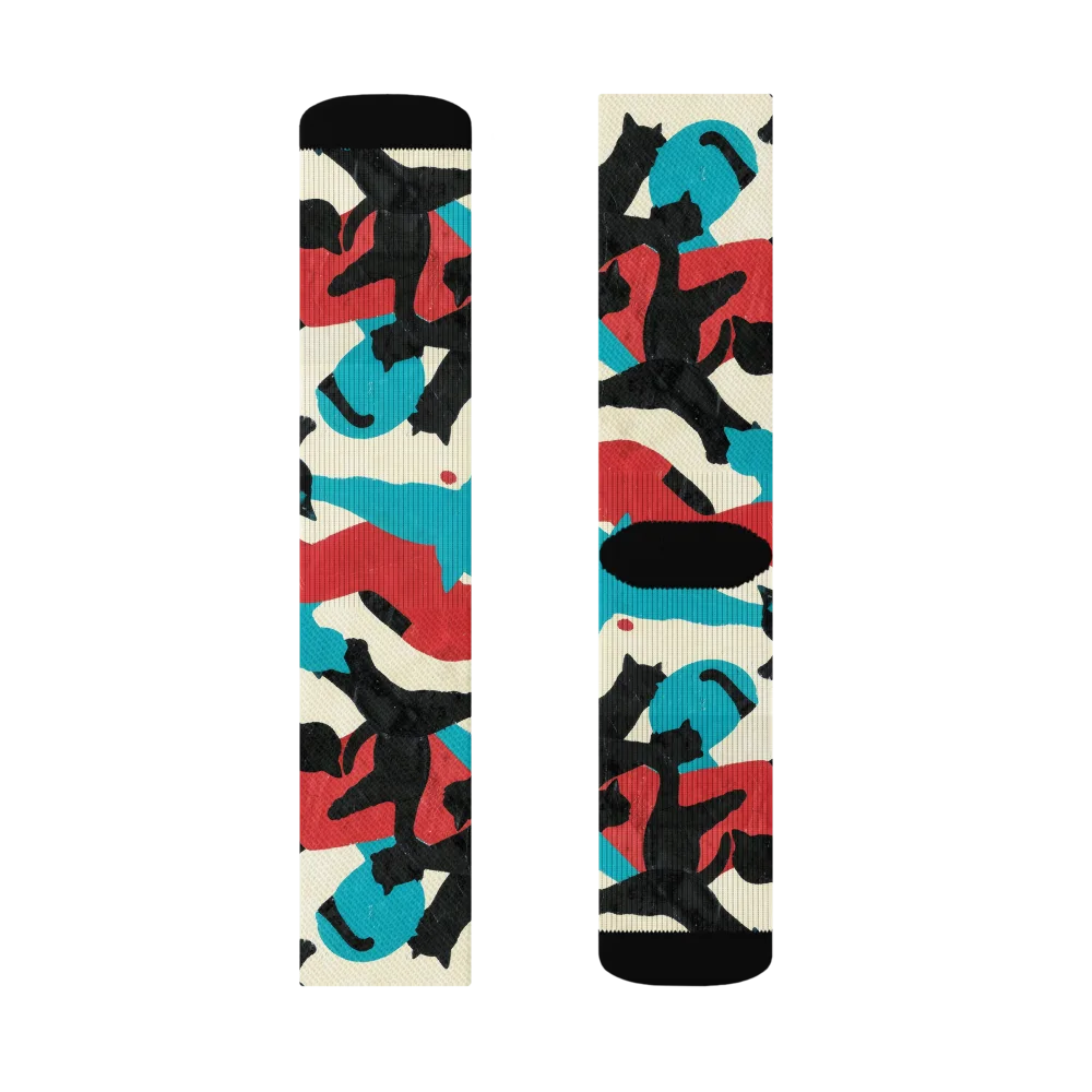 Chromatic Catwalk on Socks — Right Sock