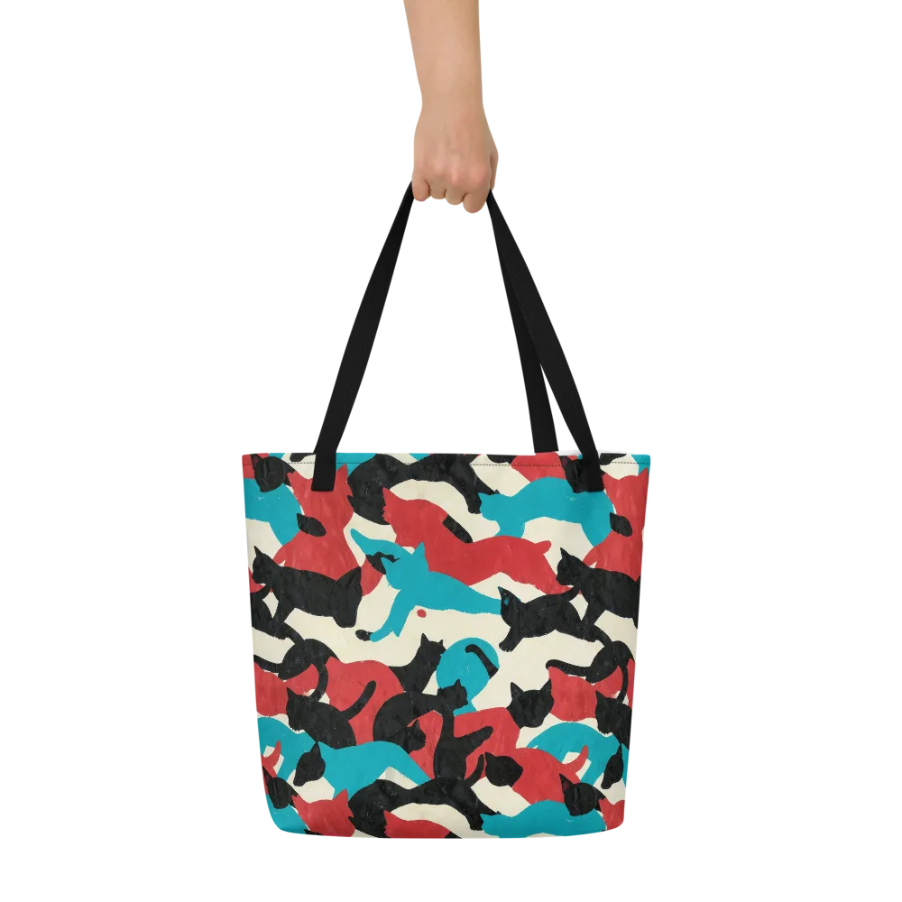 Chromatic Catwalk on Large Tote Bag W/ Pocket — Front