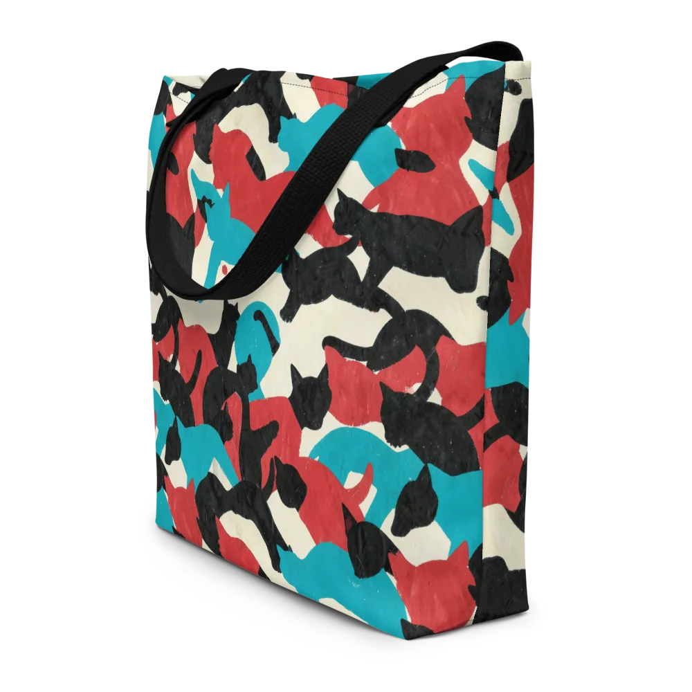 Chromatic Catwalk on Large Tote Bag W/ Pocket — Front