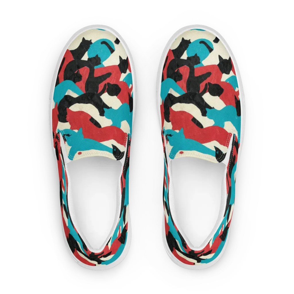 Chromatic Catwalk on Women's Slip-On Canvas Shoes — Front