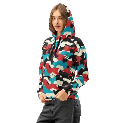 Chromatic Catwalk on a Cotton Hoodie