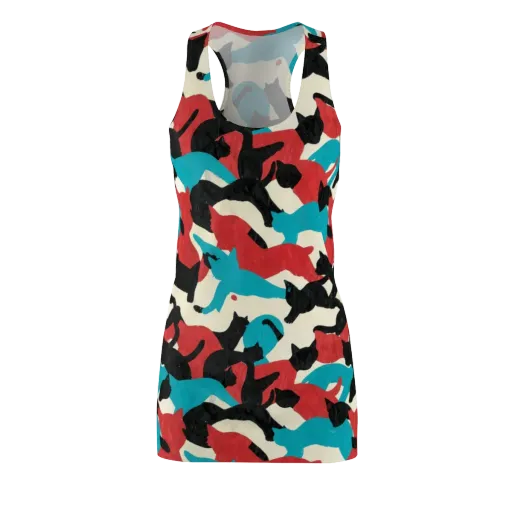Chromatic Catwalk on a Racerback Dress