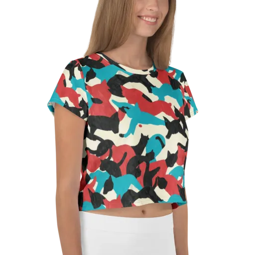 Chromatic Catwalk on a Crop Tee