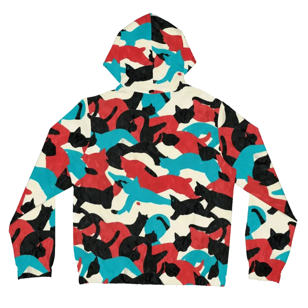 Chromatic Catwalk on Women's Full-Zip Hoodie — Back