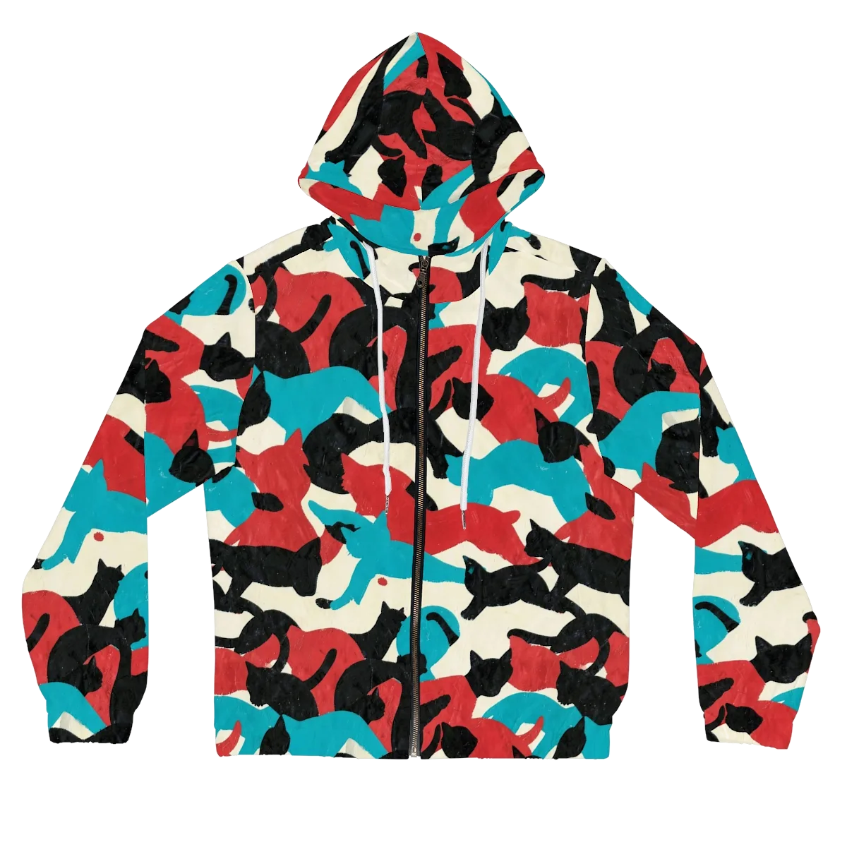 Chromatic Catwalk on Women's Full-Zip Hoodie — Front