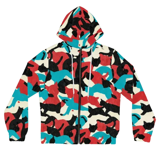 Chromatic Catwalk on a Women's Full-Zip Hoodie