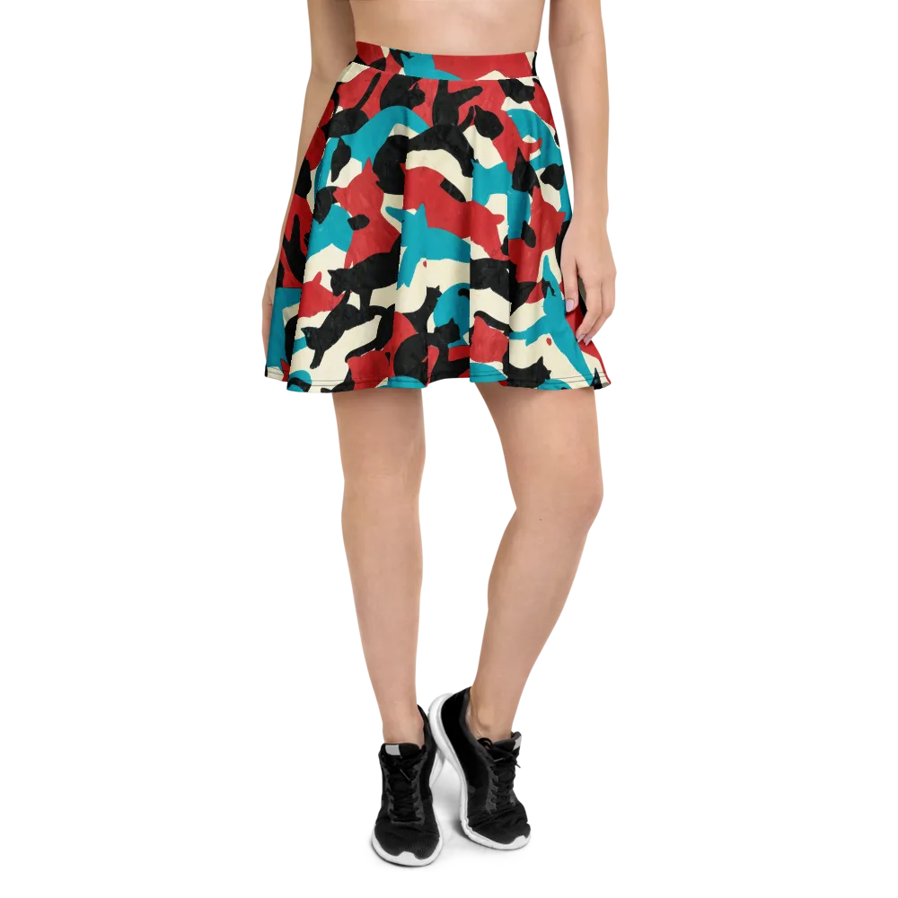 Chromatic Catwalk on Skater Skirt — Front