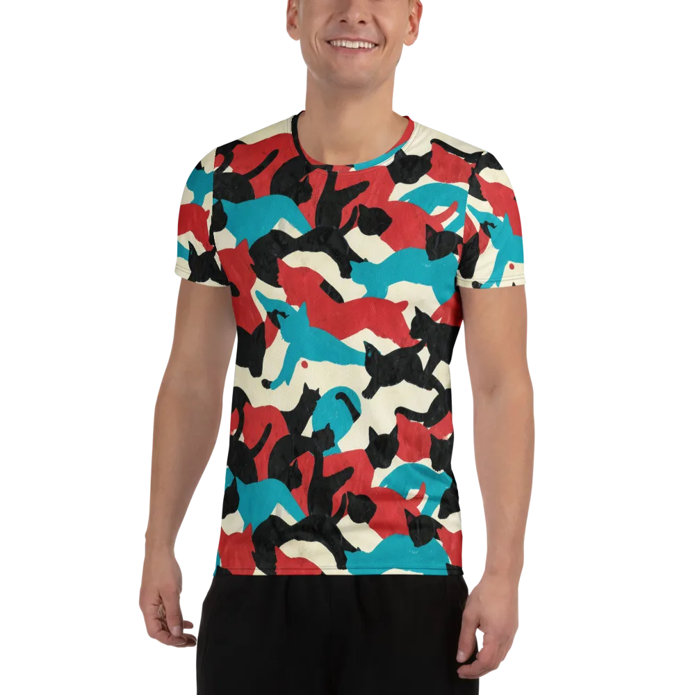 Chromatic Catwalk on Men's Athletic T-Shirt — Front